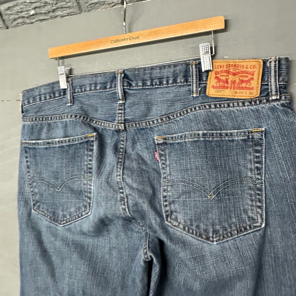 Levis 559 Relaxed Straight Jeans Mens‎ 40x30 Medium Wash Blue Denim 559-0214